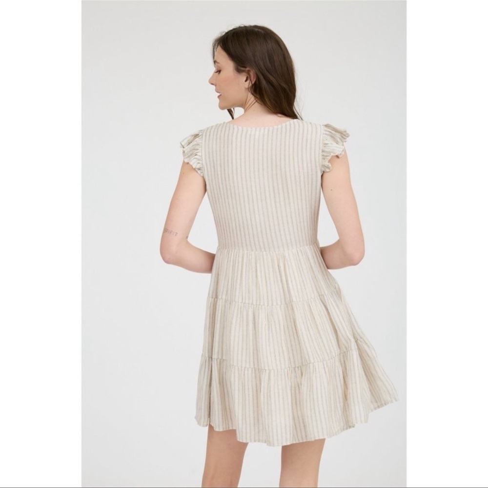 August Sky Striped Dress Size L - Picture 2 of 13